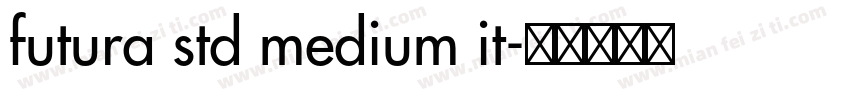 futura std medium it字体转换